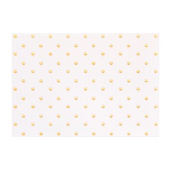 Gift card with gold polka dots.