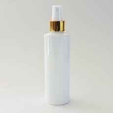 Cleanskin Room Mist White Plastic Bottle 250ml With Gold & White Mister
