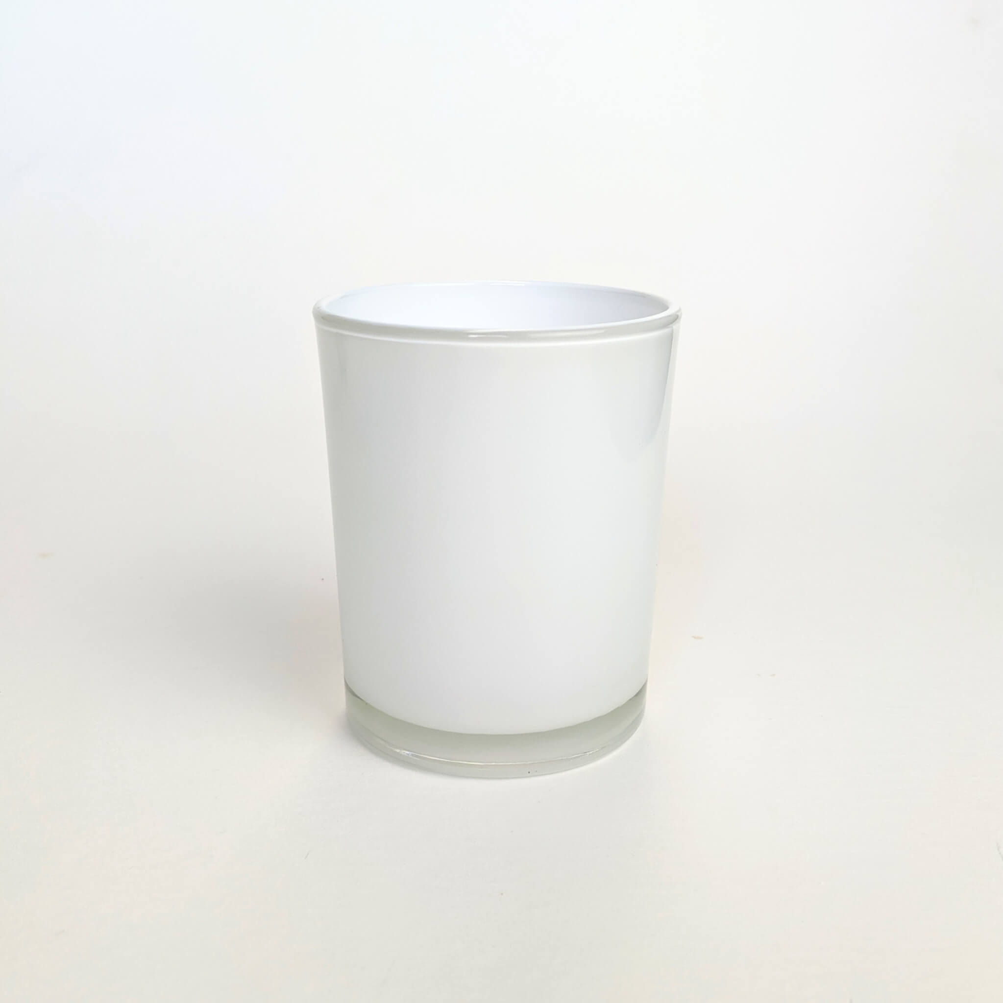270ml White Glass (Single Wick, 9.8cm high x 7.7cm dia)